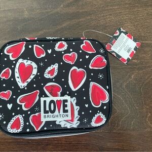 Brighton Love Heart Pouch - Black and Red